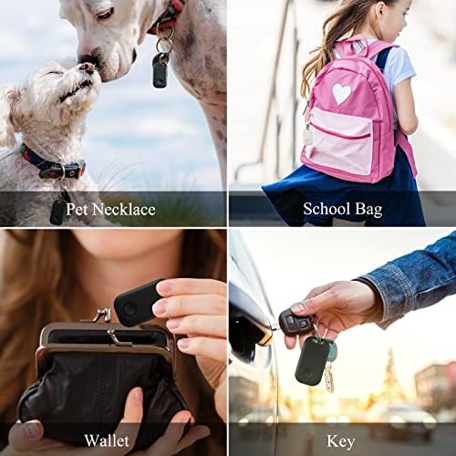 Anahtar Bulucu Bulucu, Bluetooth Izci Tuşları Evcil Cüzdan ve Okul Çantası - 2 ADET Siyah Beyaz Anahtar Bulucu Akıllı Izci Telefonları