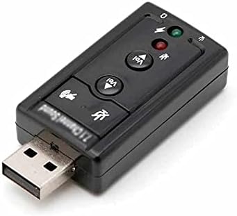 XJJZS Harici 7.1 Kanal USB2. 0 3D Sanal Ses Ses Kartı Adaptörü Taşınabilir Ses Denetleyicisi PC Laptop için Siyah
