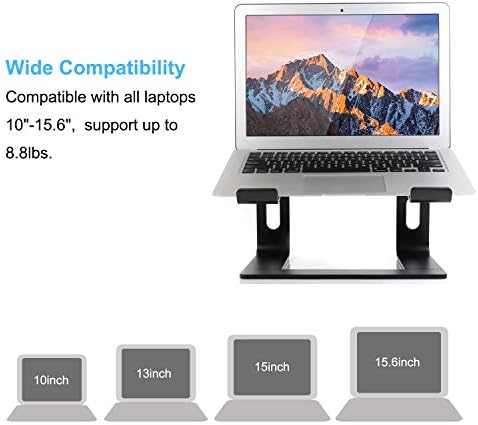 JARLİNK Alüminyum Laptop Standı, Ergonomik Ayrılabilir Dizüstü Tutucu Yükseltici MacBook Air Pro/Dell XPS/HP/Lenovo ile uyumlu