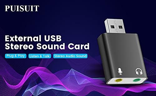 AA3000A1 Ses Kartı USB Harici Stereo Ses Adaptörü için Windows Veya Mac, Linux, USB Ses Kartı Kulaklık ve Mikrofon Jakı ile Oynamak
