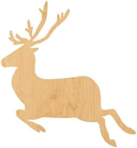 Bitmemiş Baltık Huş Ağacı El Sanatları için-Koşu Buck Lazer Kesim Ahşap Şekli Zanaat Kaynağı-Çeşitli Boyut, 1/8 İnç Kalınlık,