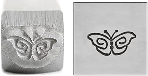 Kelebek Metal Tasarım Damga, 5.1 mm Spiral Kanat Kelebekler Yumruk Damgalama Aracı için El Damgalı DIY Takı El Sanatları-Beaducation