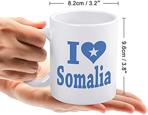 Somali bayrağı kahve kupa seramik çay bardağı Latte Cappuccino kakao tahıl sıcak çikolata için seviyorum