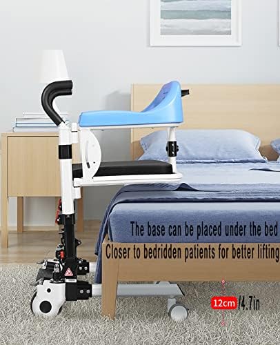 HJRA Çelik Taşıma Tekerlekli Sandalyesi, Katlanabilir Hasta Asansörü, Yastıklı Koltuklu Yaşlı Engelli Tam Vücut Hasta Transfer