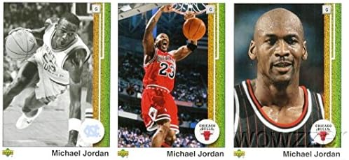 Michael Jordan Hall of Fame Özel 3 Kart 1989 Üst Güverte Tasarımı Alt Kümesi Nadir !