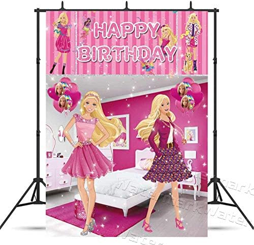 Barbie Parti Zemin Prenses Zemin Kız Parti Doğum Günü Süslemeleri Kek Masa Spa Çay Saati Fotoğraf Fotoğraf Arka Plan Afiş 7x5ft