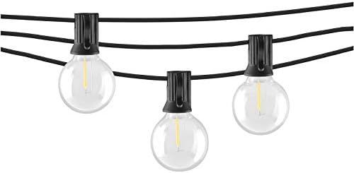 Mr Beams 1W G40 Küre Ampul LED Hava Koşullarına Dayanıklı İç / Dış Mekan Dize Işıkları, 25 ft, Siyah