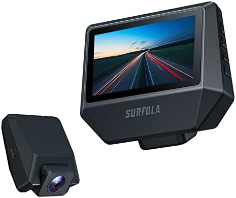 Dash Kamera, Surfola Ön 2.5 K ve Arka 1080P GPS Otomobiller için Çift Dash Kamera, Sony Sensörlü 3 IPS Pano Kamera Kaydedici,