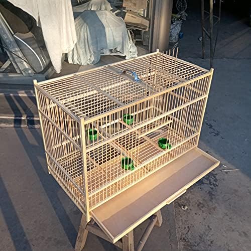 wanhaishop Kuş Tünemiş Bambu Kuş Cock Cage 50 cm El Yapımı Geleneksel Çin Halk El Sanatları ev hayvanı ürünü Kuş Evi Uçuş Kafesi
