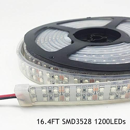YGS-Tech 5 M / 16.4 FT DC12V 96 W kızılötesi şerit ışık, SMD3528 1200 LEDs 850nm Çift Sıra Yüksek Yoğunluklu Esnek LED Şeritler,