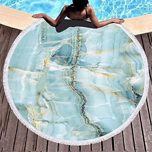 POKLW Havlu Büyük Yuvarlak Plaj Havlusu Yetişkin için Renkli Quicksand Desen Mikrofiber Duş banyo havlusu Yüzme Kapak Yoga Mat
