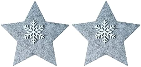 Techinal 4 Pcs Beş Köşeli Yıldız Sofra Kapakları Yemeği Masaüstü Çatal Çanta için Noel Dekorasyon Yeni Yıl Partisi Süs Çatal