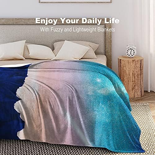 Akdeps Güzel Yıldız Gökyüzü Pırıltı Galaxy moda Battaniye Süper yumuşak ışık peluş yatak Atmak battaniye Yetişkinler ve Çocuklar