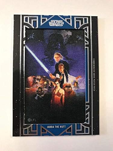 2018 Topps Star Wars Galaktik Dosyalar Üretilen Film Afişi Yamaları Mavi NNO Jabba Hutt SER/99 Jedi'nin Dönüşü Resmi Spor Dışı