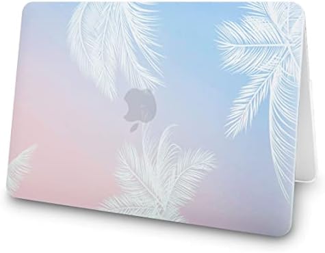 MacBook Air 13 inç Kılıf ile Uyumlu KECC (2010-2017 Yayın) A1369 / A1466 Plastik Sert Kabuk Klavye Kapak + Kol (Mavi Tüy)