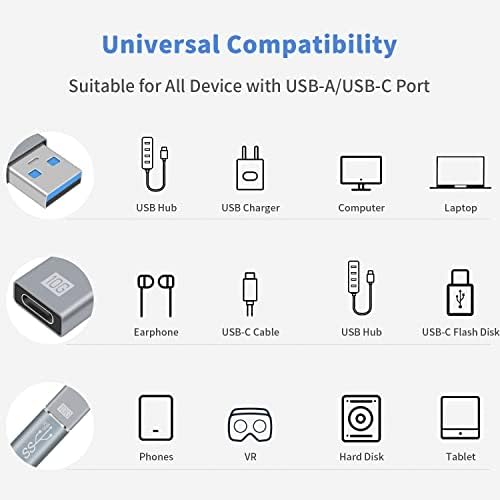 Duttek USB C - USB 3.0 Adaptörü, USB-USB c Adaptörü, 10Gbps USB C Dişi - USB 3.1 Erkek Adaptör, Cep Telefonları, dizüstü bilgisayarlar,