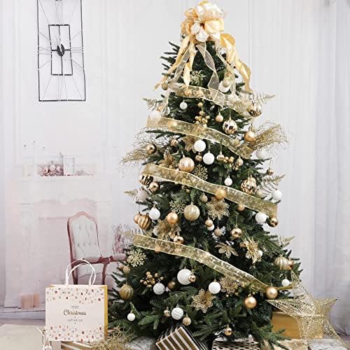 87-Pack Kırılmaz Noel Topu Süsler Set, noel Ağacı Süslemeleri ile El-held Hediye Paketi için Noel Ağacı Tatil Düğün Parti, Glod