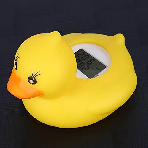Havuz Termometresi, Yüzen su termometresi, Ördek Şekli bebek küveti termometresi Sıcaklık Alarmı ile LED Kaplıcalar için Su Sıcaklığı