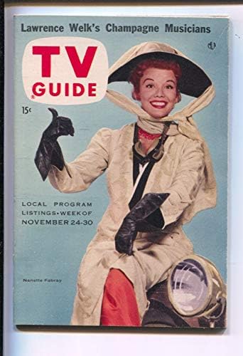 TV Rehberi 11/24/1956 - Nanete Fabray kapağı-Doğu Illinois-Etiket yok - haber standı kopyası-TV geçmişi-VF