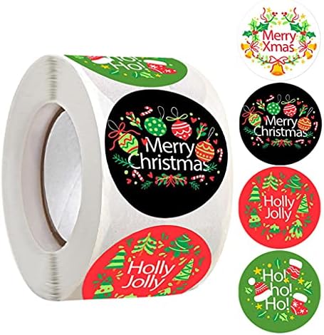 500 adet / Rulo Merry Christmas Etiket Çıkartmaları Rulo Noel Teşekkür Ederim Çıkartmalar DIY Scrapbooking Kartları Yapımı için