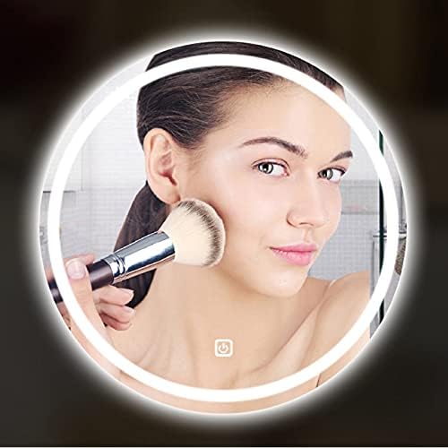 ZBYL Yuvarlak Banyo LED Aydınlatmalı Ayna, Duvara Monte Su Geçirmez Mirrror ışıkları ile, Dim Işıklı Makyaj Vanity Ayna