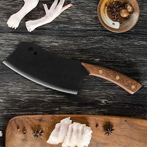 Et Cleaver, Cleaver Bıçak Mutfak Bıçağı Profesyonel Cleaver İşlevli Et Doğrama Paslanmaz Çelik Çin Dilimleme Şef Bıçağı Kılıf