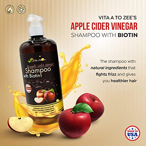 Vita A'dan Zee'ye Biyotin ve Avokadolu Elma Sirkesi Şampuanı Hindistan Cevizi Saç Kremi Seti / Ekstra Elma Sirkesi Şampuan Paketi