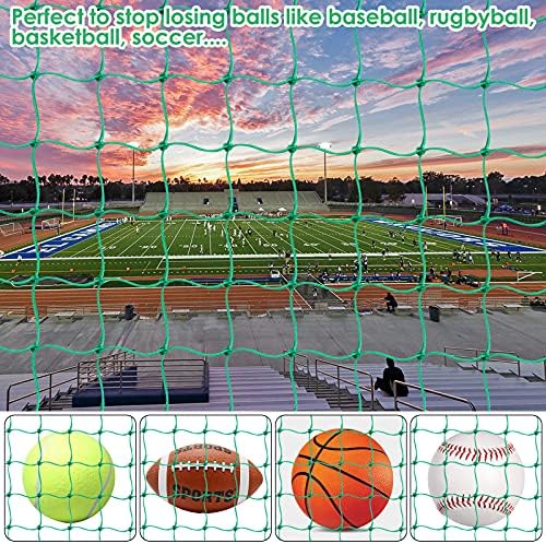 SearQing Futbol Backstop Net Koruyucu Backstop Spor Ağları 10' x 30 ' Yüksek Etkili Uygulama Bariyeri Ağı, Sürüş ve Yonga için