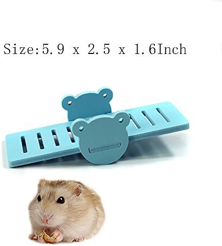 kathson DIY Hamster Gökkuşağı Oyun Köprü Tahterevalli Sıçan Egzersiz Doğal Komik Hamster Yuva Oyuncak Suriye/robo/Fare/Djungarian