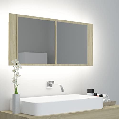 Aynalı Işıklı Ecza Dolabı, Çift Kapılı ve Ayarlanabilir Renk Sıcaklığına Sahip Duvara Monte Banyo Aynası Dolabı