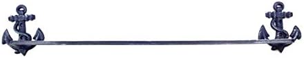 Hampton Denizcilik K-9011-katı-koyu-mavi Rustik Koyu Mavi Dökme Demir Çapa Banyo Havlu Tutucu 27
