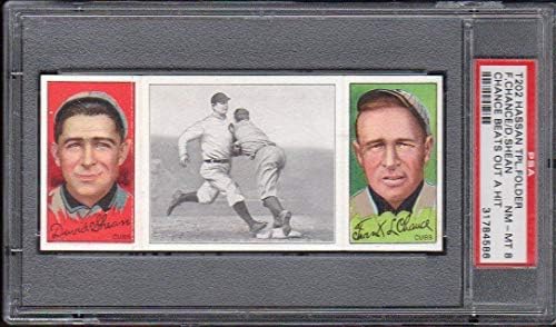 1912 T202 Hassan Chance, Hit-Chance & Shean Psa 8'i Yendi 31784586-Beyzbol Slabbed Vintage Kartları