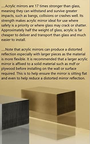DistinctAndUnique Altın Ayna Döküm Akrilik Pleksiglas Levhalar 1/8 Kalın (3mm) kesmek kolay Plastik Pleksi Cam İşaretleri için