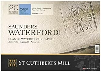 Lejyon Saunders Waterford Suluboya Bloğu, 140 pound. Soğuk Pres, 9 X 12 inç, Beyaz, 20 Kağıtlar (I98-SWB140CP912)