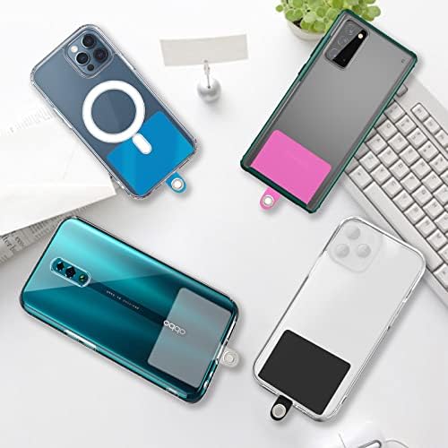 Tsocent Cep Telefonu Kordon Urgan, 6 Paketi Evrensel Dayanıklı PVC Bağlayıcı ile Metal Halka En Akıllı Telefonlar ile Uyumlu