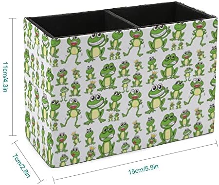 Komik Yeşil Kurbağalar Sevimli Kalem Tutucu Kılıf Saklama Kutusu Dekoratif Masa Aksesuarları Organizatör İçin
