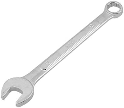 X-DREE 12mm 12 Point Ring End Open-ended Metal Combination Wrench(Llave de combinación de metal de 12 mm con extremo de anillo