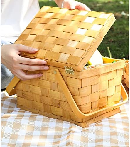 EYHLKM Piknik Sepeti Ekmek Sepetleri Yürüyüş Saklama kutusu Kek Masa Dekorasyon Gıda Fotoğraf El