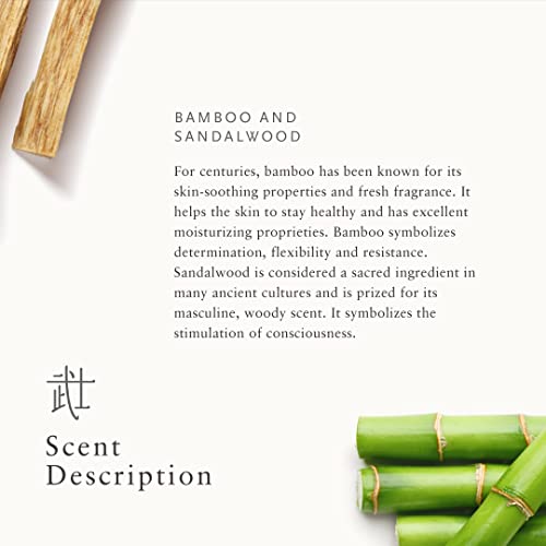 Erkekler için RİTÜELLER Samuray Klasik Köpüren Duş Jeli-Bambu ve Sandal Ağacı ile Köpüren Vücut Yıkama-6.7 Floz