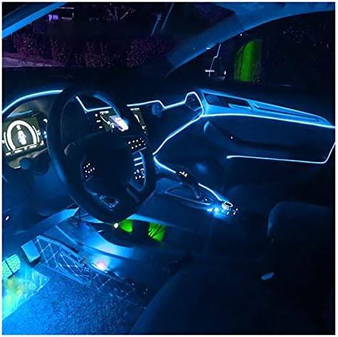 ZHU-CL iç araba ışıkları, iç ortam ışığı, çakmak ile araba Neon Şerit, dekoratif Dashboard kapı atmosfer ışıkları (Yayan renk: