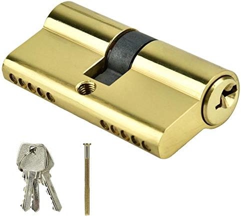 Bakır Kilit Silindiri, 60mm Bakır Çift Açık Kilit Silindiri için Keysr ile Konut / ofis Anti-hırsızlık Kapı Kilidi Silindir