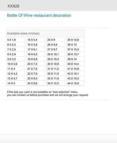 Çıkartma Etiket Şişe Şarap Restoran Dekorasyonu 5 X 1,8
