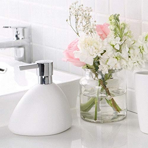 ZCxıyu Sabunluk Doldurulabilir Sabunluk Mutfak Banyo Otel El Dağıtıcı Pompası Seramik duş jeli Şampuan Losyon Şişesi 450 ml Sabun