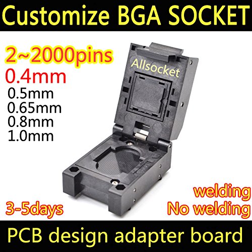 IC Test Okuyucu BGA308-C-0.4 mm BGA SOKET, ALLSOCKET Özelleştirilmiş Soket Okuyucu IC Programlama Adaptörü 0.4 mm, 0.5 mm, 0.65