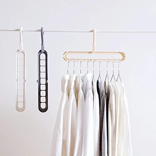 HELYZQ 9 Delik Elbise Askısı Plastik Depolama Raf Dolap Giyim Organizatör Ceket Kanca