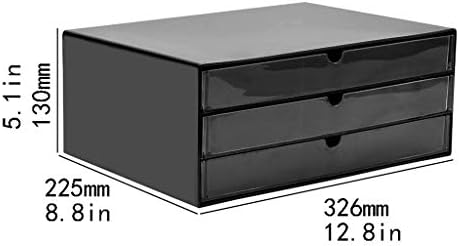Masaüstü Dosya Dolabı Plastik 3 Katlı Dosya Sıralama için Uygun Dosya Dolabı Dosya Dolabı Saklama Kutusu 3 Renk 326 × 225×130mm