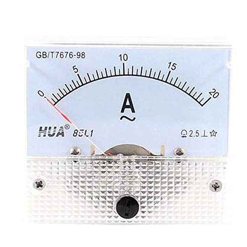 AC 0-20A Rectanglar Analog Panel Ampermetre Ölçer Sınıf 2.5 85L1