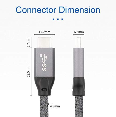 Cablecc 10 Gbps USB-C USB 3.1 Tip C Gen2 Erkek Veri Video 100 W Kablo ile E-Işaretleyici için Tablet ve Telefon ve Dizüstü 2