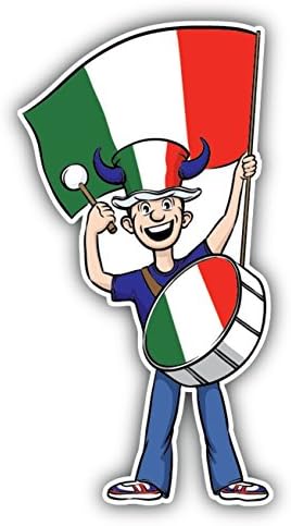 Zirni İtalya Bayrağı Spor Fan Sticker Çıkartma Tasarımı