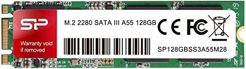Silikon Güç 128GB A55 M. 2 SSD (Hız Artışı için SLC Önbellek) SATA III Dahili Katı Hal Sürücüsü 2280 (SU128GBSS3A55M28AB)